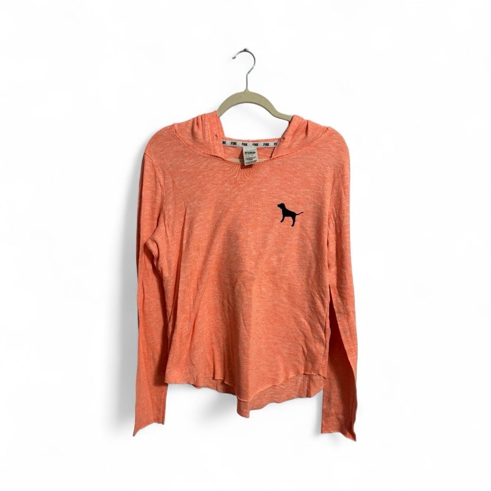 PINK Victoria's Secret Coral Hoodie with Dog Emblem